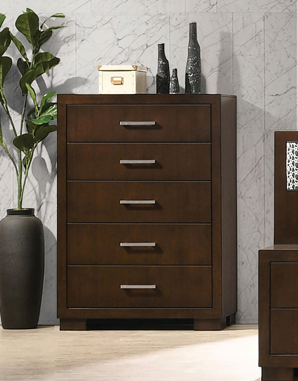 Jessica 5-drawer Chest Cappuccino image