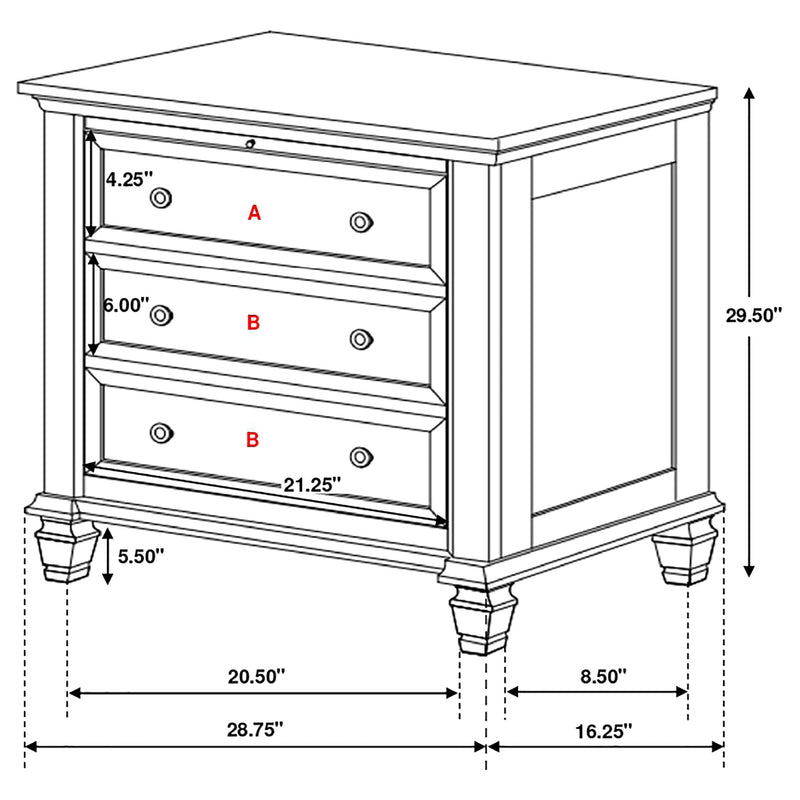 Sandy Beach 4 Pc Bedroom Set