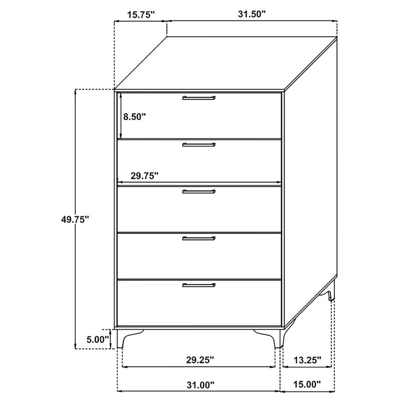 Kendall 5 Pc Bedroom Sets