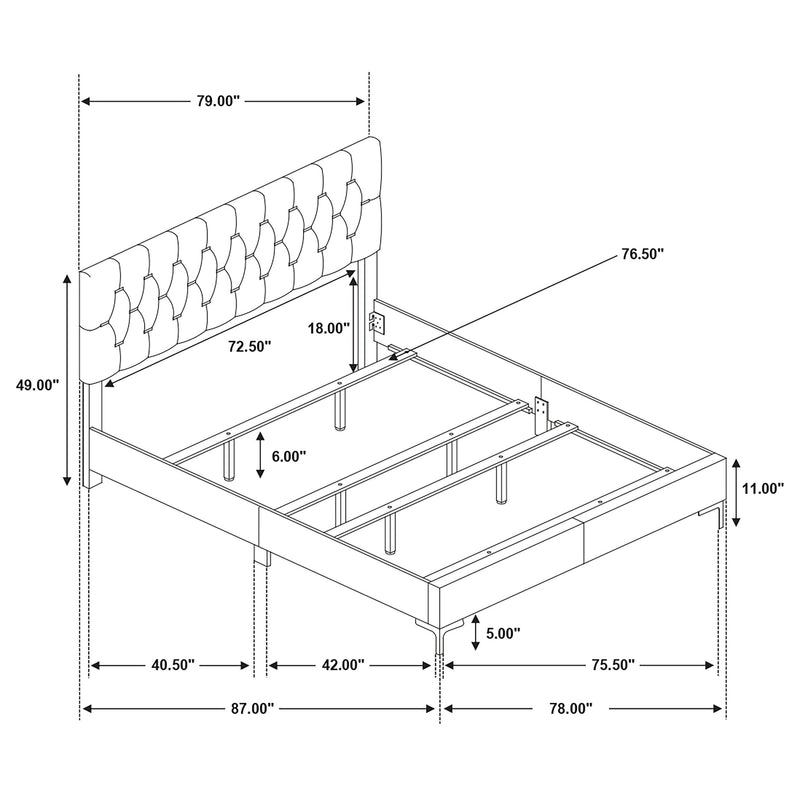 Kendall Panel Bed Black