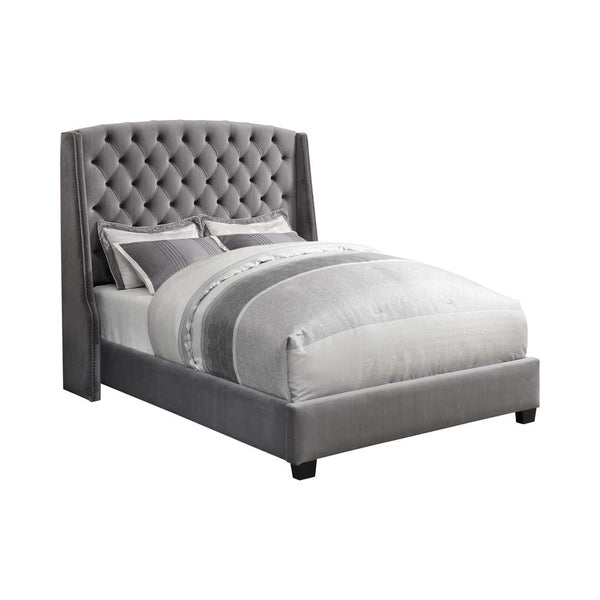 Pissarro California King Tufted Upholstered Bed Grey image