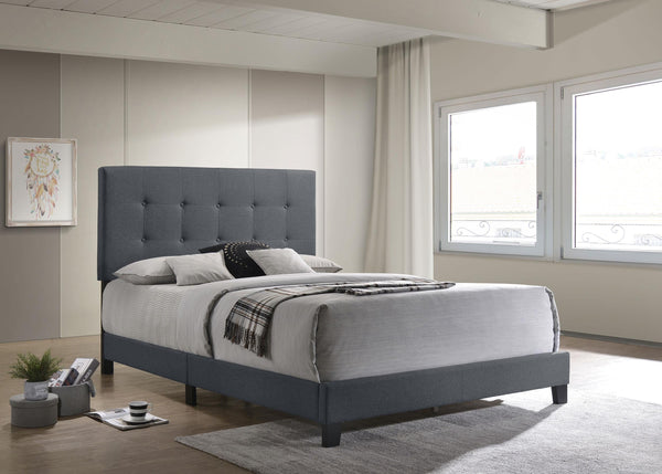Mapes Tufted Upholstered Queen Bed Grey image