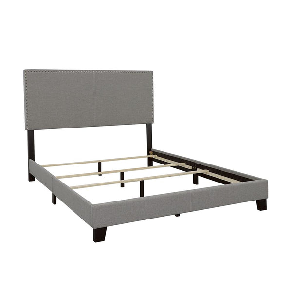 Boyd California King Upholstered Bed with Nailhead Trim Grey image