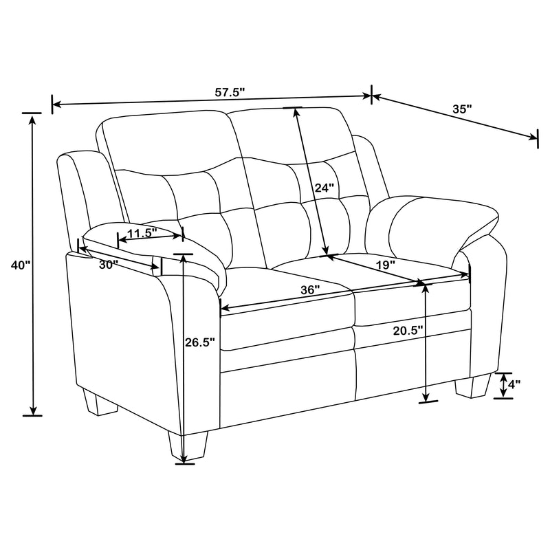 Finley Stationary Loveseat