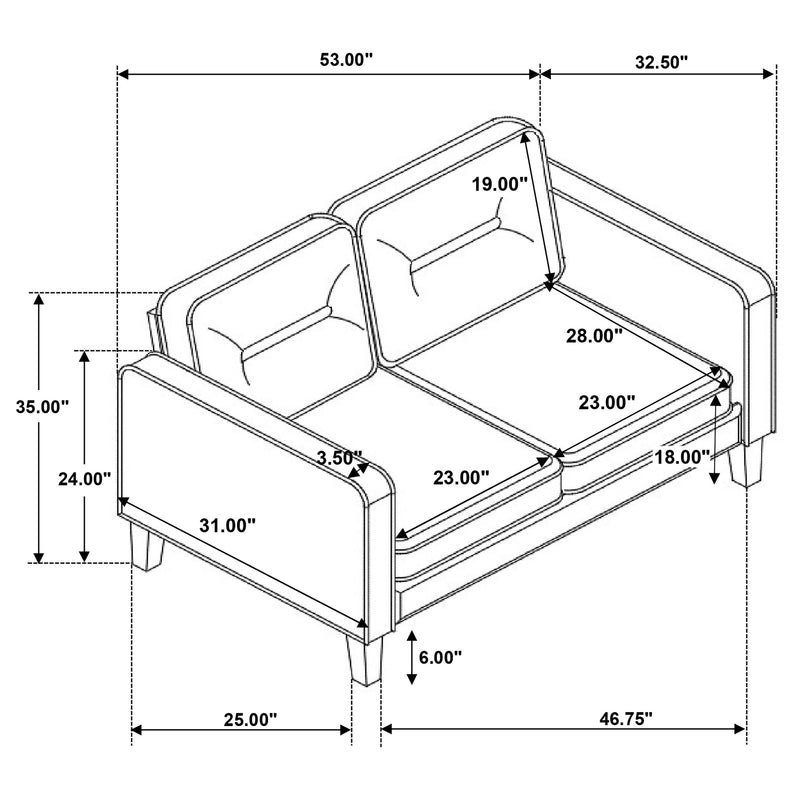 Jonah Stationary Loveseat