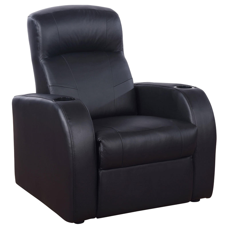 Cyrus Home Theater Upholstered Recliner Black image