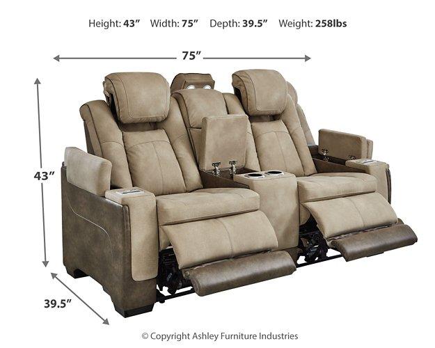 Next-Gen DuraPella Power Reclining Loveseat with Console