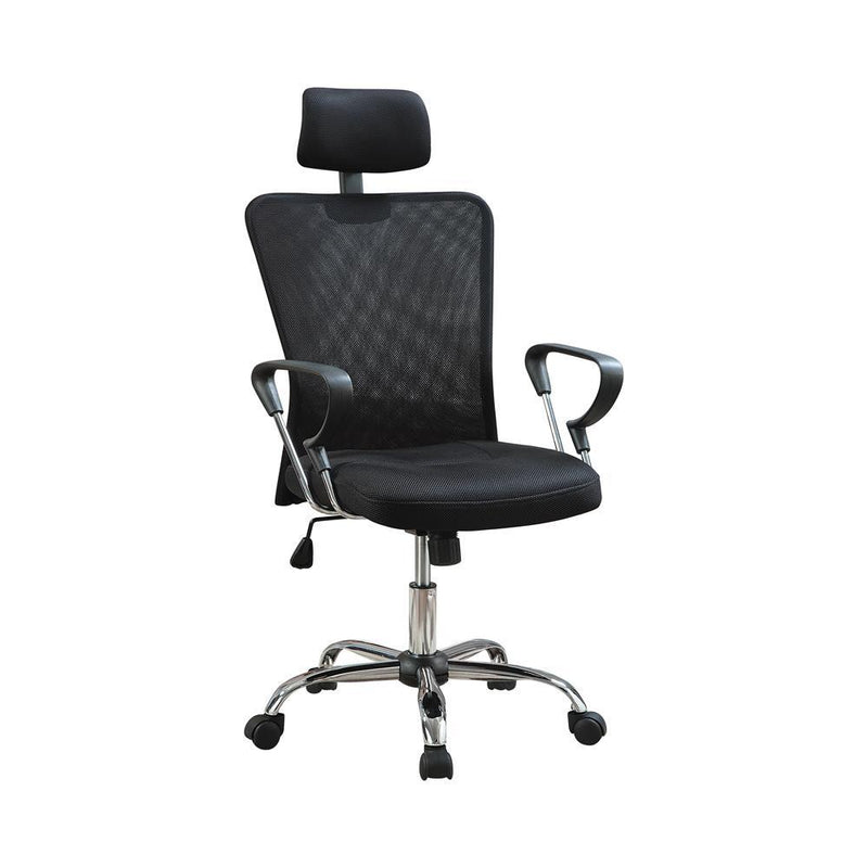 G800206 Casual Black Office Chair with Headrest