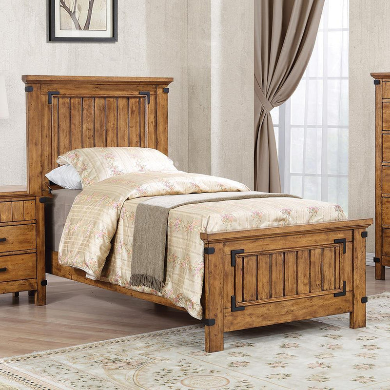 Brenner Rustic Honey Twin Bed