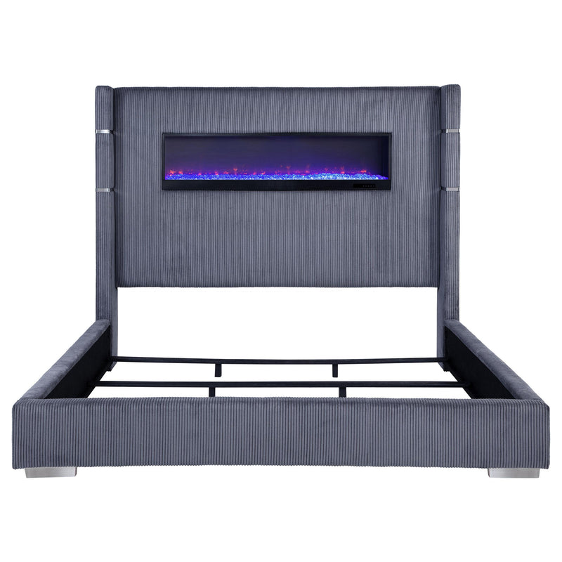 Tisdall California King, E.King & Queen Bed Grey, Black & Queen