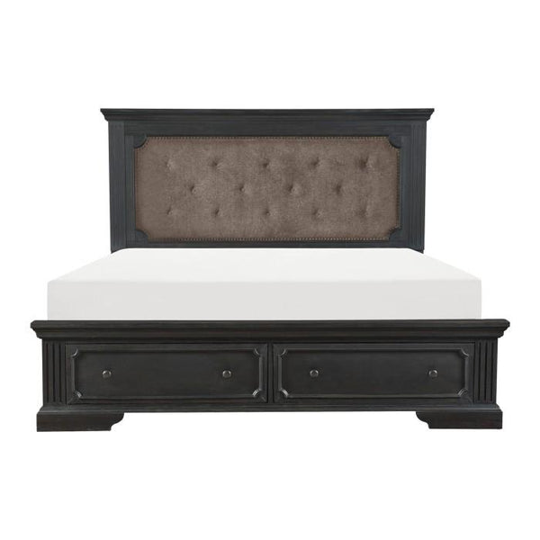 Bolingbrook Queen Upholstered Storage Platform Bed in Coffee 1647-1 image