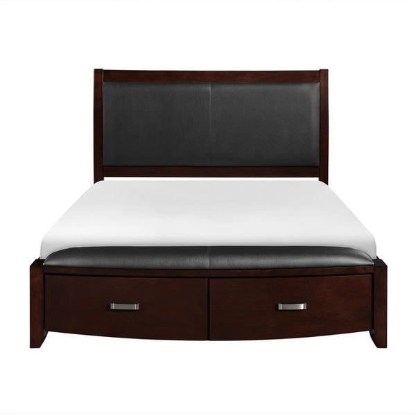 Lyric Queen Sleigh Storage Bed in Dark Espresso 1737NC-1