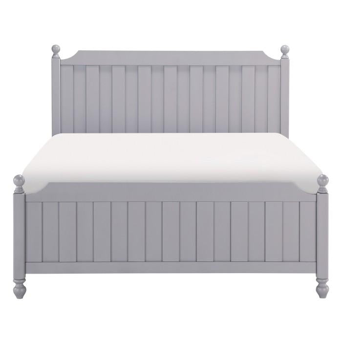 Wellsummer Queen Panel Bed in Gray 1803GY-1