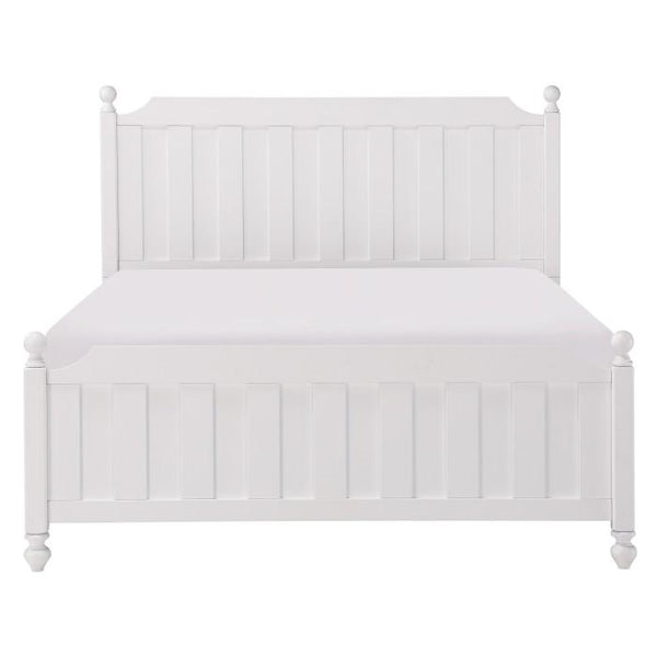 Wellsummer Queen Panel Bed in White 1803W-1