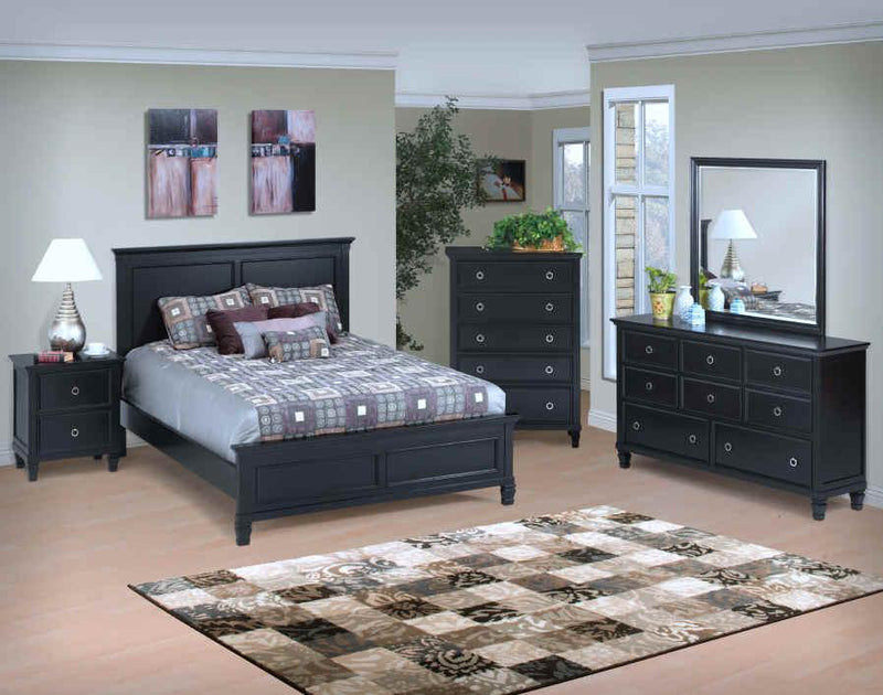 New Classic Tamarack Queen Panel Bed in Black